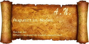 Augusztin Noémi névjegykártya